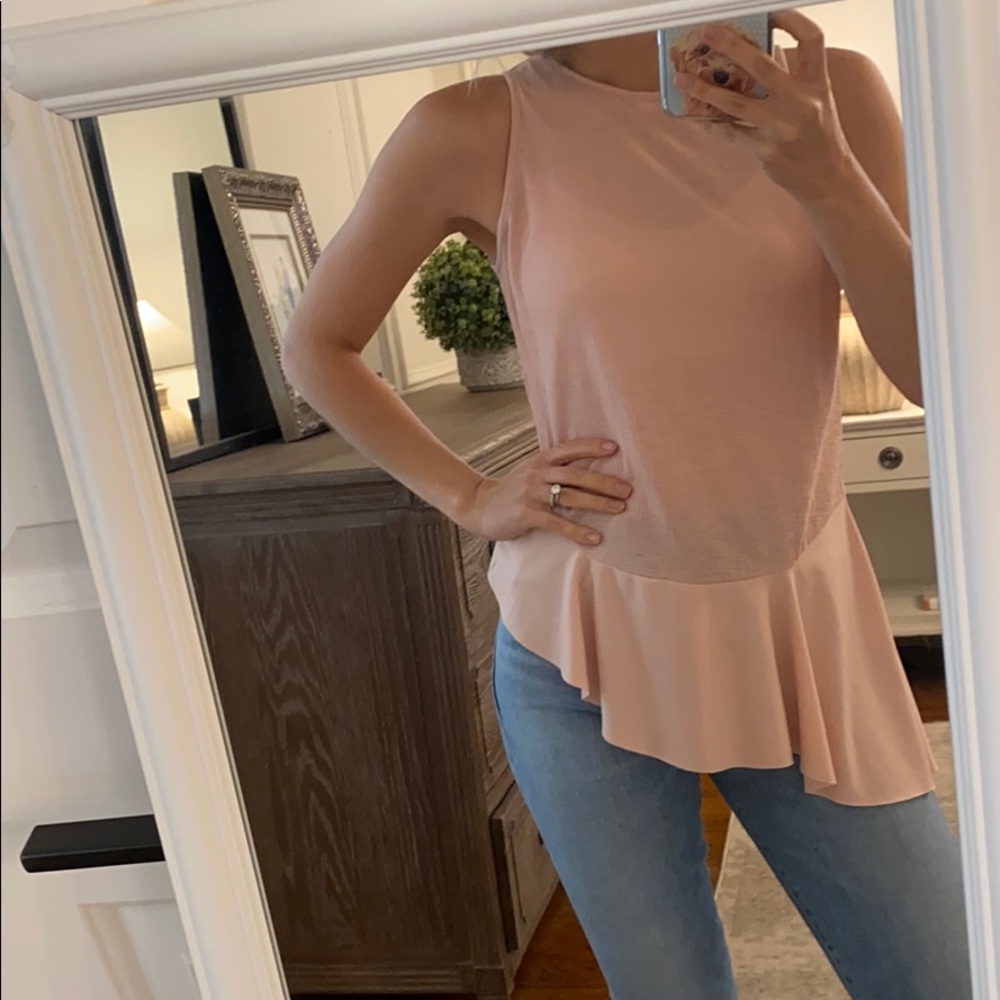 Zara Flowy Pink Top Small